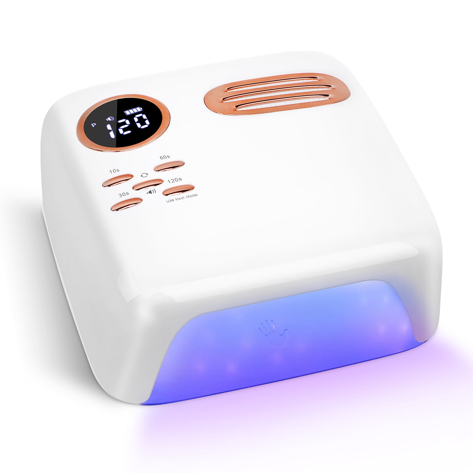 Cordless UV LED Nail Lamp, 72W Professional Nail Dryer with 36 UV/LED Beads, 15600mAh Rechargeable Battery, 4 Timers, Auto Sensor, Portable Gel Nail Polish Curing Light for Salon Home Nail Art