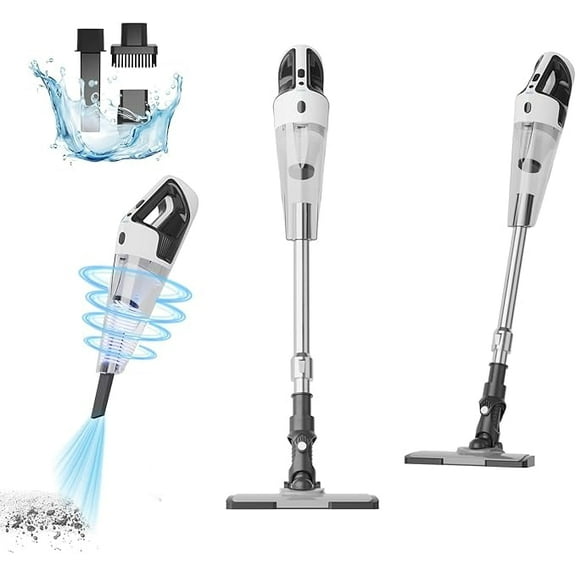 Cordless Vacuum Cleaner, 12000 Pa Powerful Stick Vacuum with Brushless Motor, LED Touch Display, 30 Mins Long Runtime, Self-Standing Lightweight Vacuum for Hard Floor Carpet Hair, Gray
