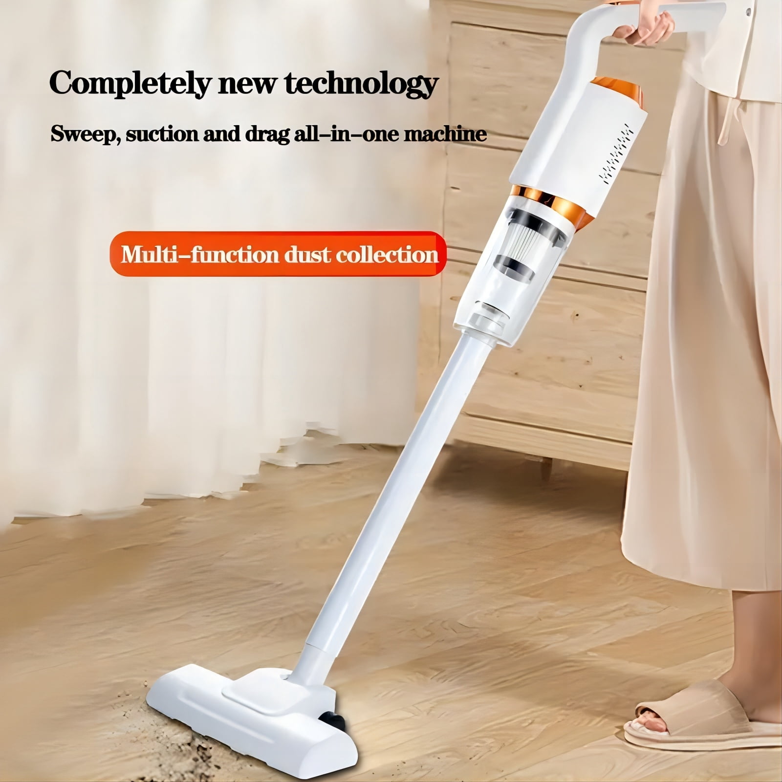 Cordless Vacuum Cleaner, 120W Powerful 8500pa Stick Vacuum Cordless 3 in 1 Lightweight Hand Held