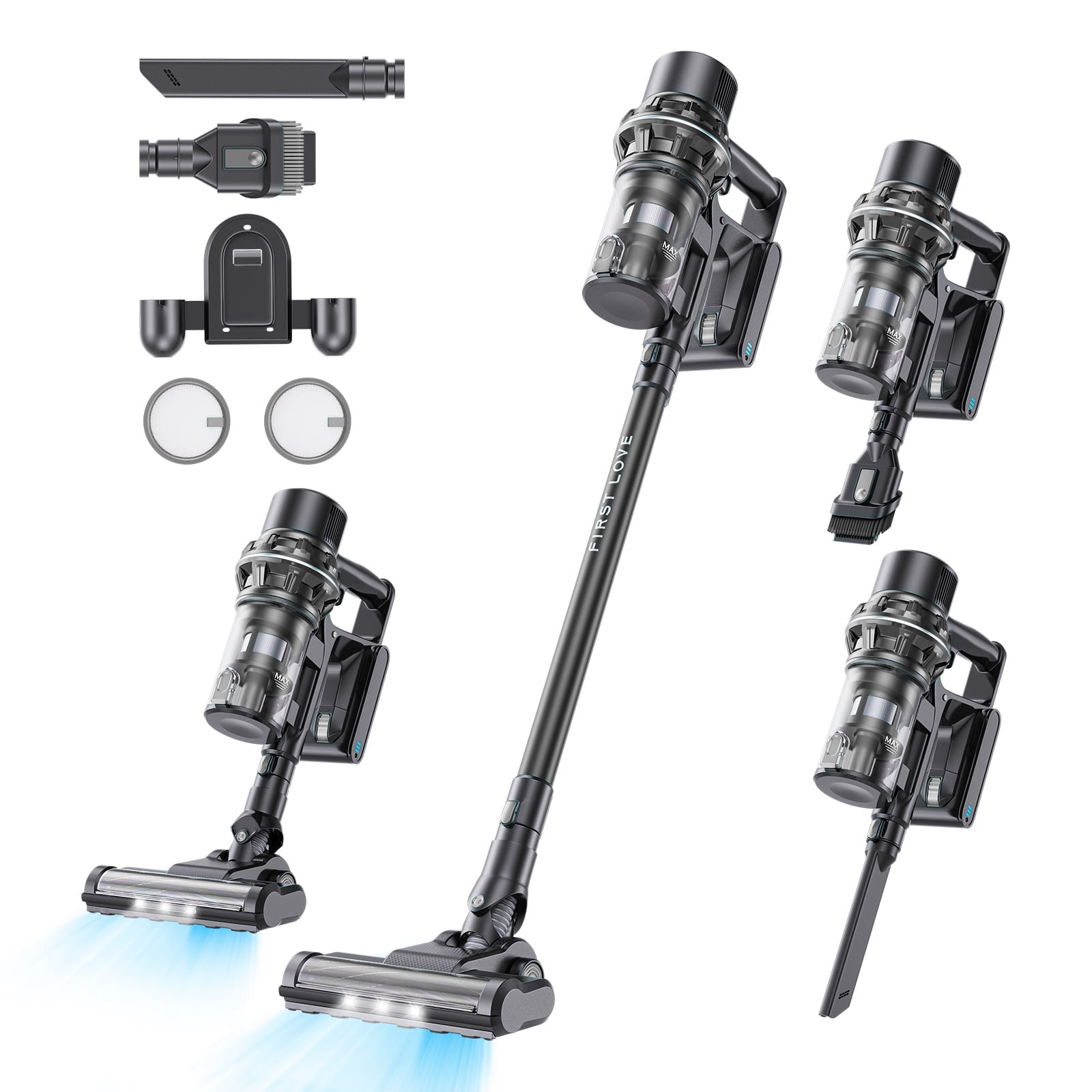 Cordless Vacuum Cleaner, 25Kpa Powerful Suction Power Stick Vacuum with