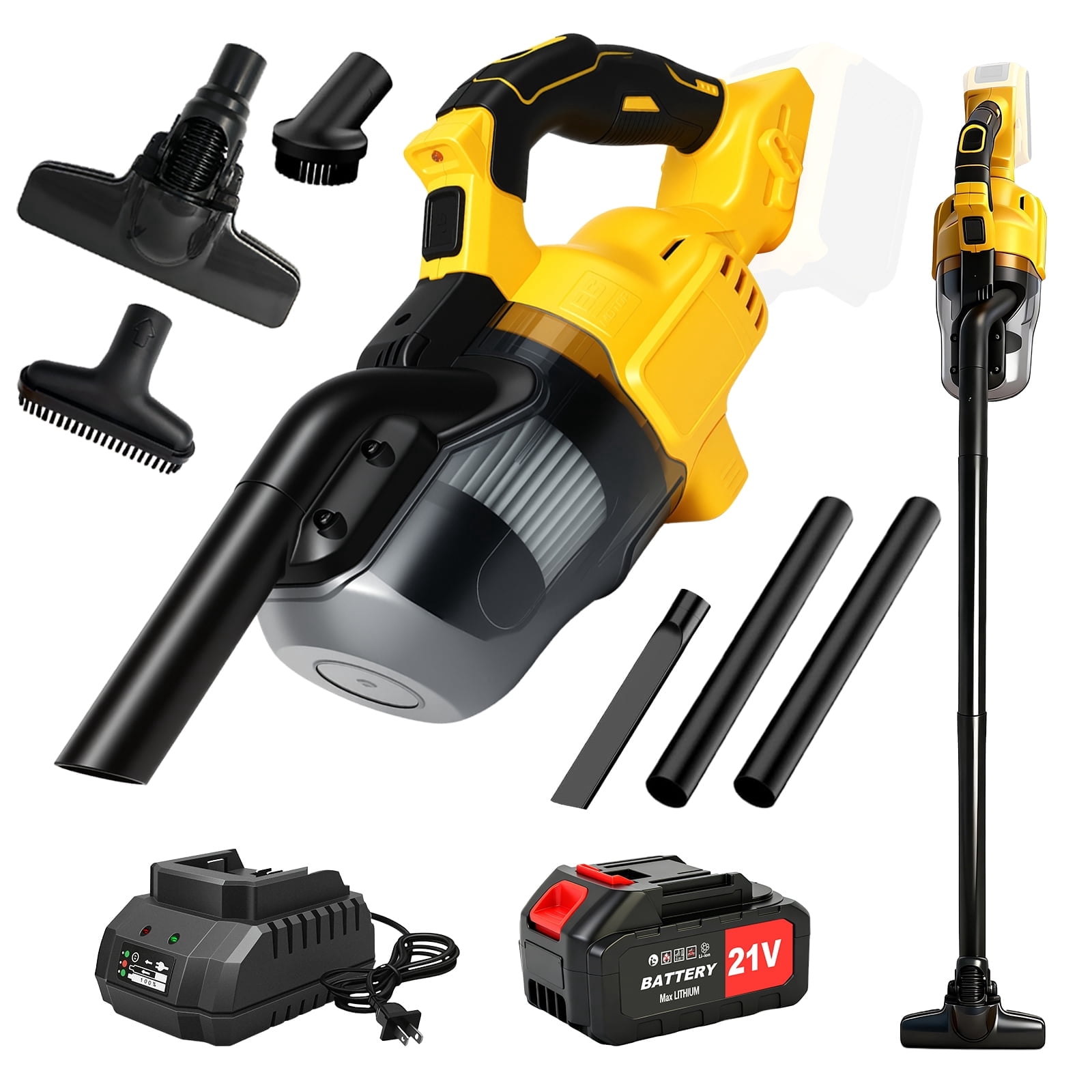 Cordless Vacuum for Makita Battery, 3-in-1 Handheld Electric Vacuum with LED Light and 400W Motor, Portable Vacuum for Car Floor Carpet