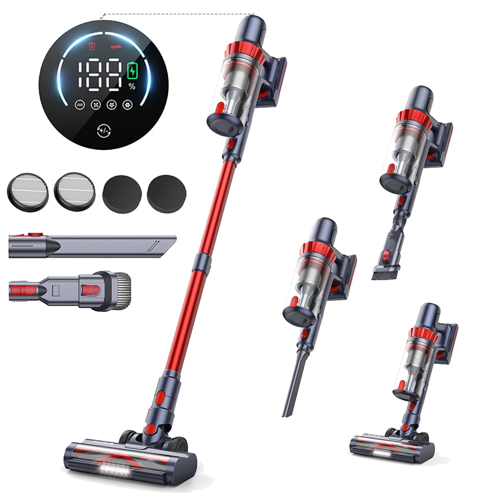 Cordless Vacuum Cleaner 38Kpa 450W Stick Vacuum Cleaner with LCD Touch  Screen Aromatherapy 7-Layer Filtering for Hardwood Floors Carpets Pet Hair  Honiture