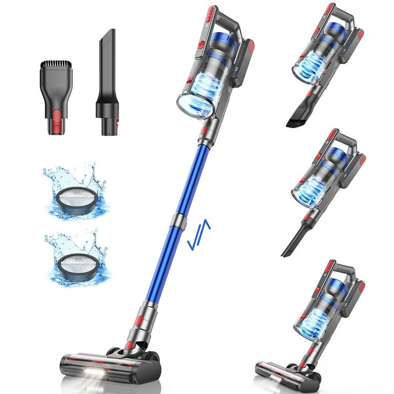 Cordless Vacuum Cleaner 400W 33Kpa Wireless Stick Vacuum Up to 55 Mins Runtime Anti-winding Brush and 1.2L Cup Vacuum Cleaners for Hardwood Floor