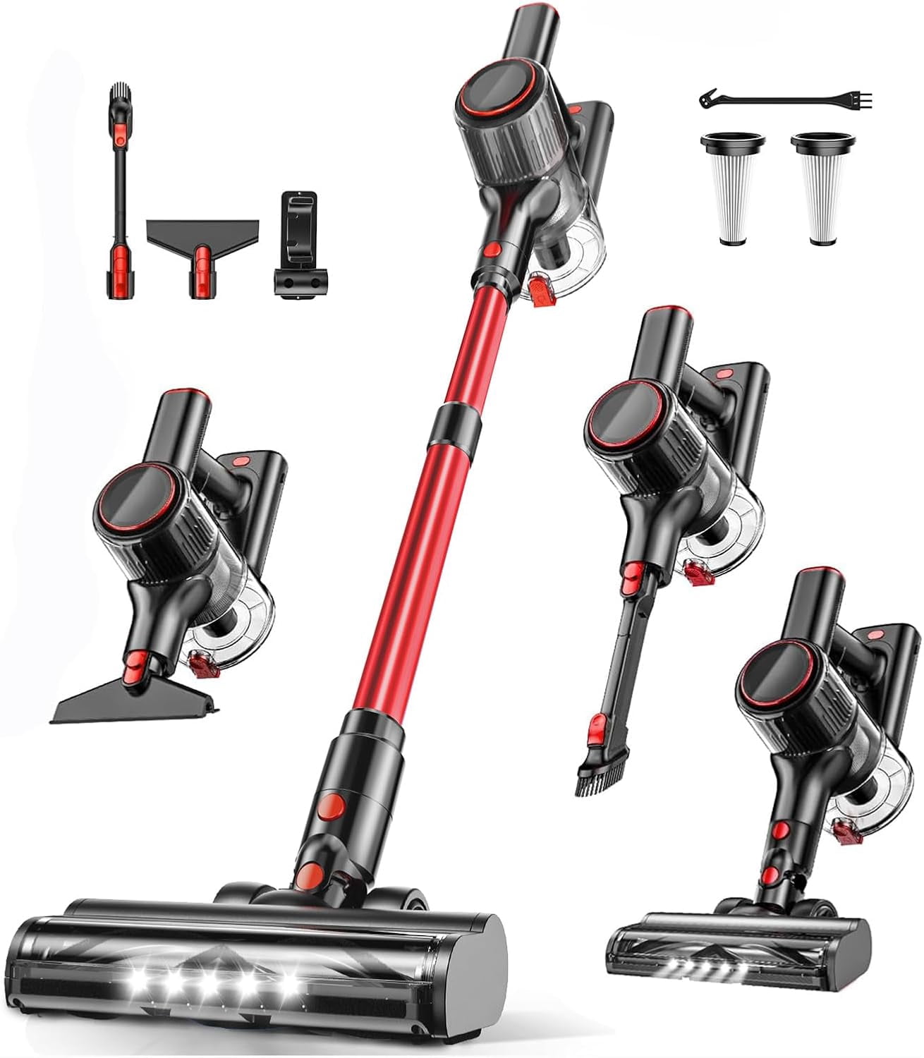 NADALY Cordless Vacuum Cleaner, Powerful Stick Vacuum With 45min Runtime, Anti-Tangle Vacuum Cleaners For Home, 1.5L Dust Cup, Rechargeable Wireless Vacuum For Hardwood Floor Carpet Pet Hair C95 - View #12