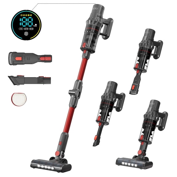 Cordless Vacuum Cleaner – 500W Motor, 33KPa Suction, 5-Stage Filtration, 3 Work Modes & Smart Dust Sensor JIGOO C500