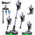 thumbnail image 1 of Cordless Vacuum Cleaner, 55KPa/500W Stick Vacuum with 55 Mins Runtime, Self-Standing Vacuum Cleaner for , LED Display, Anti-Tangle Brush, Rechargeable Vacuum for Hardwood Floor,  (Purple), 1 of 6