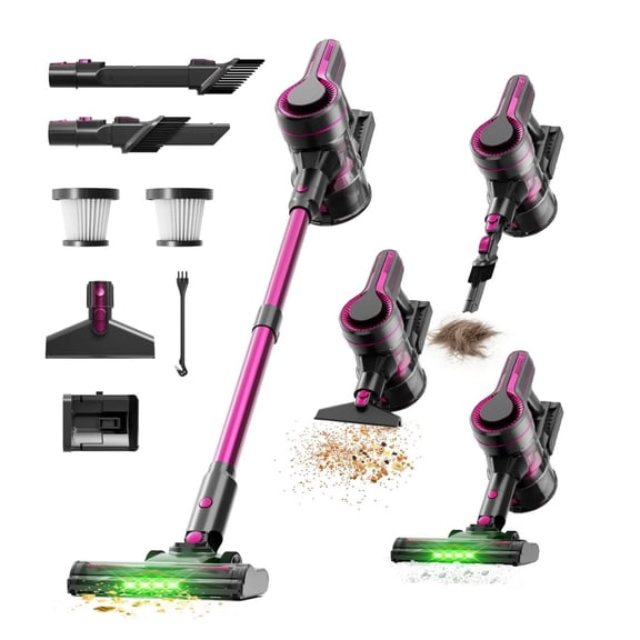 Cordless Vacuum Cleaner, 600W 40000PA 70 Min Runtime, Self-Standing