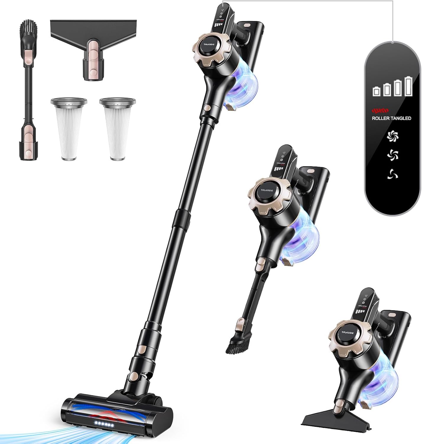 Cordless Vacuum Cleaner 8 in 1 Lightweight Stick Vacuum With 45mins 