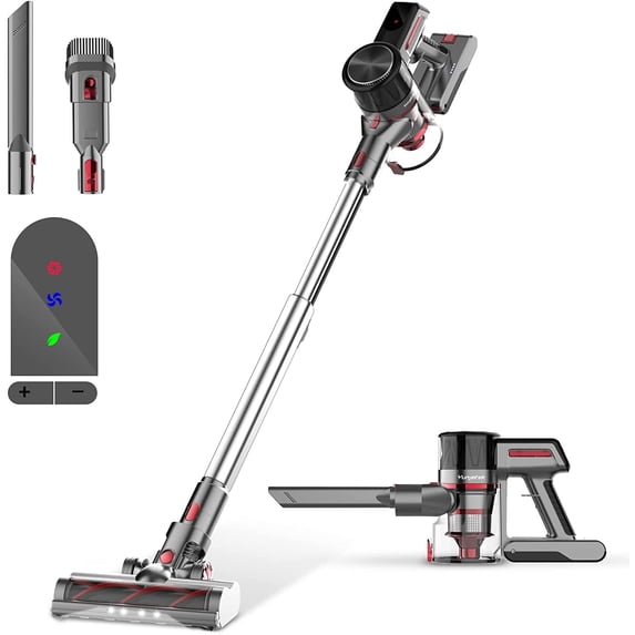 Cordless Vacuum Cleaner, Brushless Motor with 26Kpa Powerful Suction Stick Vacuum, Up to 45Mins Max Runtime Detachable Battery