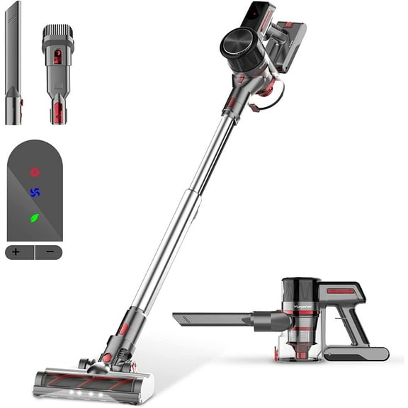 Cordless Vacuum Cleaner, Brushless Motor with 26Kpa Powerful Suction Stick Vacuum, Up to 45Mins Max Runtime Detachable Battery