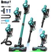 Cordless Vacuum Cleaner, 55Mins Stick Vacuum with Self-Standing & LED Display, Anti-Tangle & Wall Mount Charging, for Pet Hair/Carpets/Floor Mint Blue