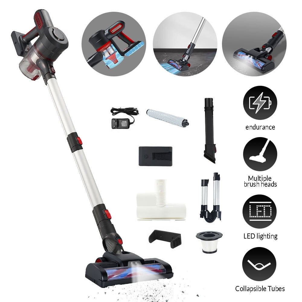 Cordless Vacuum Cleaner,KEPEAK 21KPA Stick Vacuum with 40Min Detachable Battery Vacuum Cleaner for Home Hard Floor Car Carpet