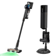JIGOO Cordless Vacuum Cleaner Station with 2.5L Dust Capacity, 3 Modes, Dual LED, Auto Dust Collection JIGOO V700 Black