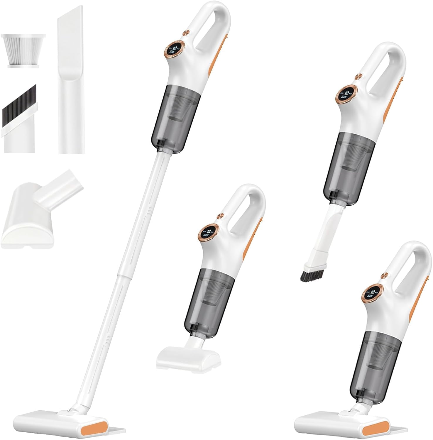 Cordless Vacuum Cleaner, Stick Rechargeable with Powerful Suction and ...