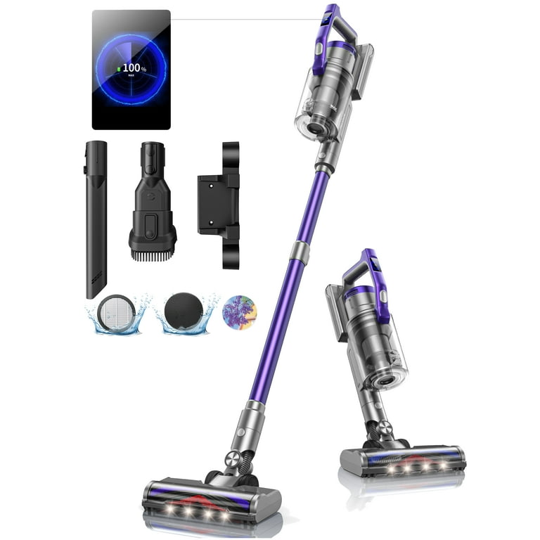 Cordless Vacuum Cleaners 450W 33KPa Powerful Touch Display Lightweight for  Carpets Floors Pet Hair Honiture 