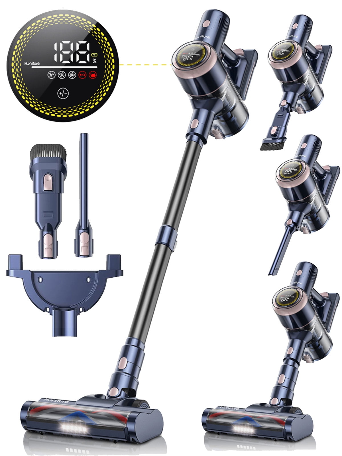 Cordless Vacuum Cleaners 60mins 450W 38KPa Powerful Lightweight Stick