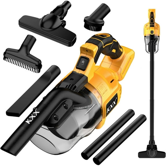Cordless Vacuum for Dewalt 20V Battery, 5 in 1 Handheld Electric Vacuum Cleaner with 500W Powerful Motor, 46 CFM Portable Hand Vacuum with Filtration HEPA for Floor, Carpet, Car (Battery Not Included)
