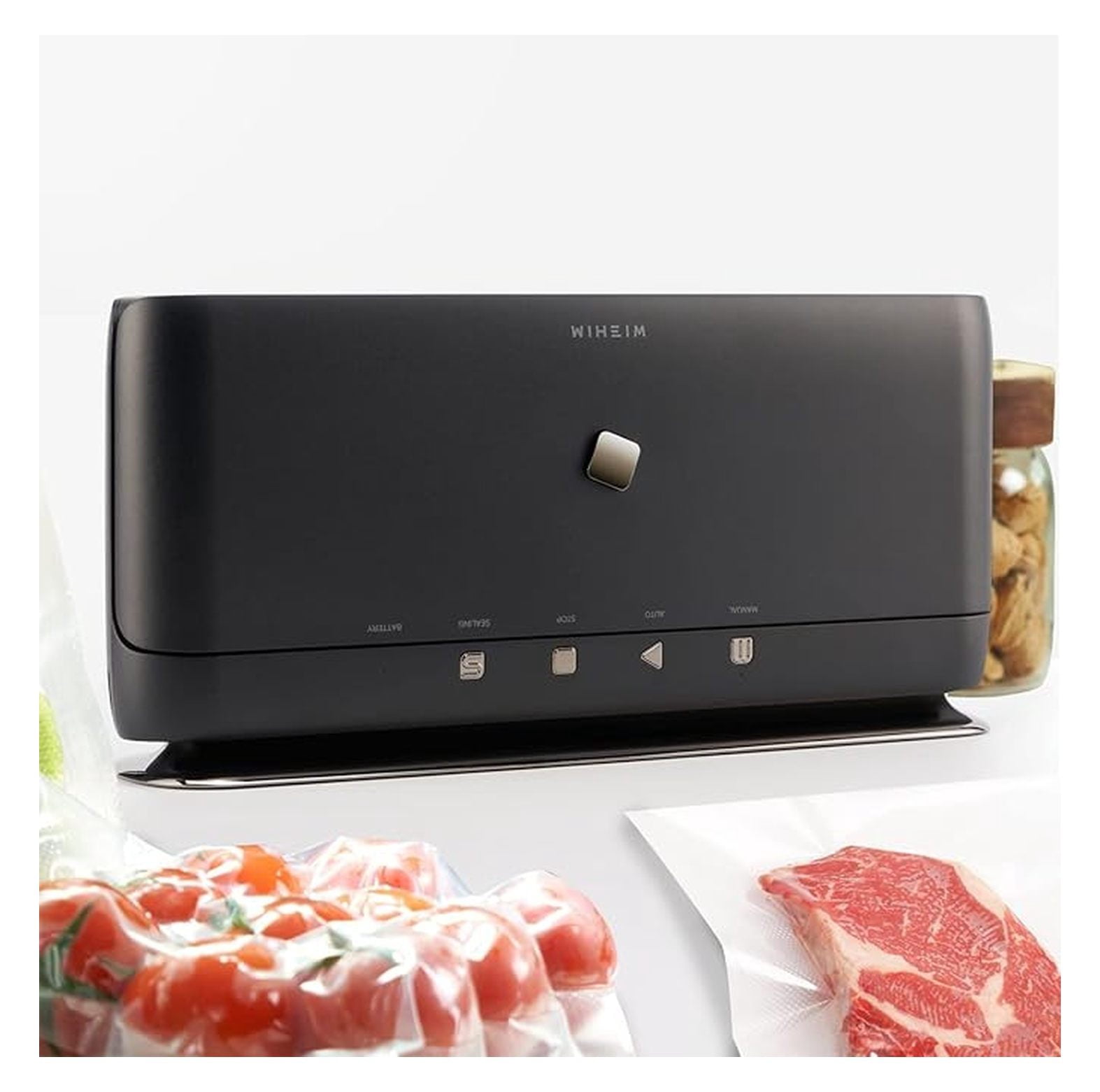 Cordless Vacuum Sealer Machine, Automatic Food Sealer for Kitchen, Portable Air Sealing System for Food Storage, Sous Vide, Wine, Containers - Includes 20 Bags