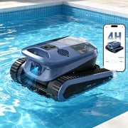 Cordless Wall Climbing Robotic Pool Cleaner, 2026 Upgrade Dual Motor Dual Brush Smart Wavepath Robot Vacuum, Enhanced Waterline Cleaning Wireless Pool Robot for Inground Pools Up to 3230 Sq.ft