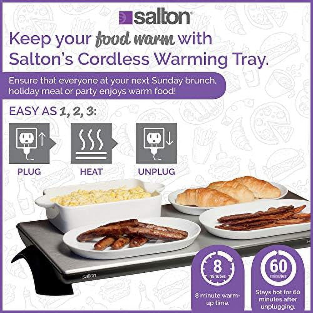 Cordless Warming Tray By Large Electric Hot Plate Cooking, Serving