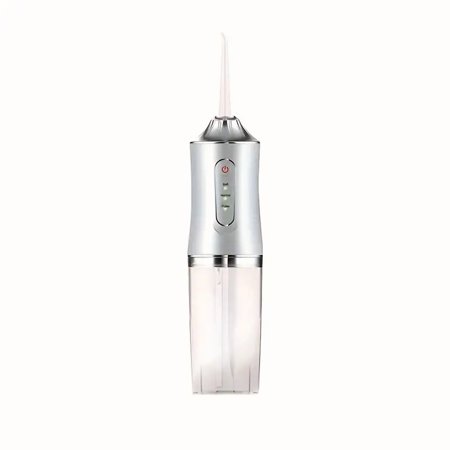 Cordless Water Flosser, Rechargeable Oral Irrigator with 270ml Water Tank, 4 Cleaning Modes & 4 Tips, Portable Dental Water Flosser for Travel Home Office, White