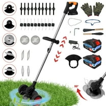 Cordless Weed Eater & Grass Trimmer - 24V Electric with 2PCS 2000mAh Batteries - Ideal for Lawn, Garden & Patio