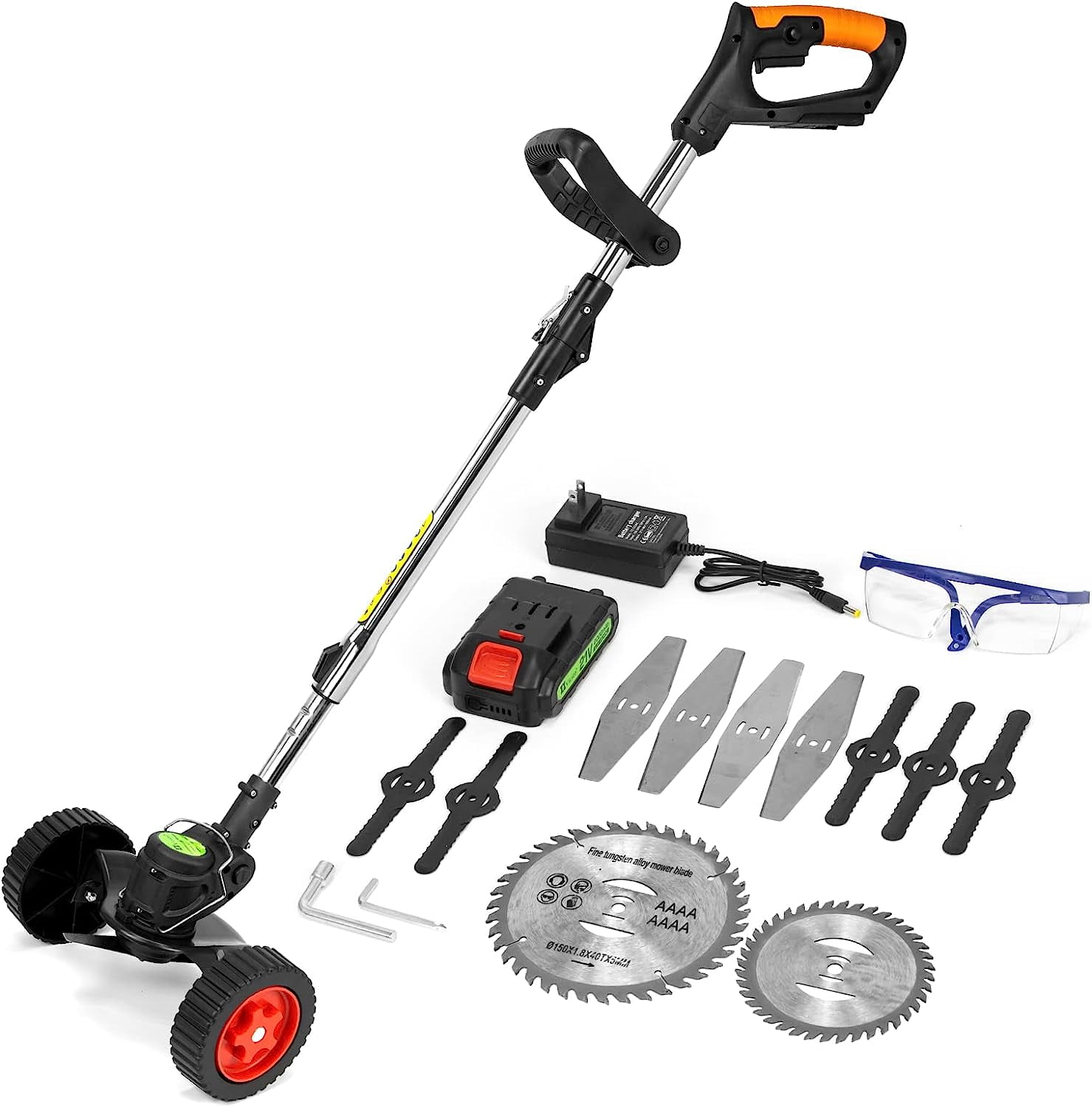 Black+decker LCC222 20V MAX* Lithium 10 inch String Trimmer & Hard Surface Sweeper + 2 Battery Combo Kit