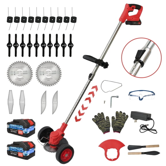 Cordless Weed Eater with Auto Line Feed, 22000mAh Batteries, Electric String Trimmer Perfect for Edging & Patio Care
