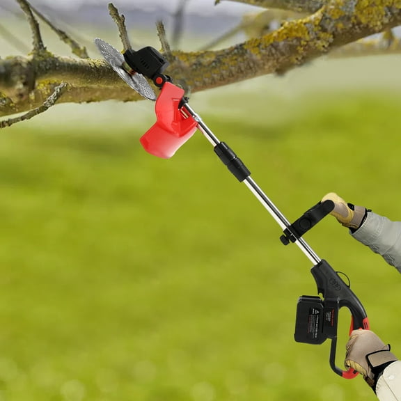 Cordless Weeder, 21-Volt Lightweight Weed Whacker with 2 Lithium-ion Batteries, 1 Charger and Cutting Blades, Powerful for Lawn, Yard, Garden, Bush Trimming and Pruning