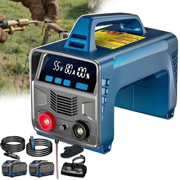 Cordless Welding Machine Upgraded, Battery Powered Welder Machine, With 2/4 Batteries, Portable Led Display, Hot Start Portable Welder Machine, Includes Dual-Battery Charger,Fourbatteries