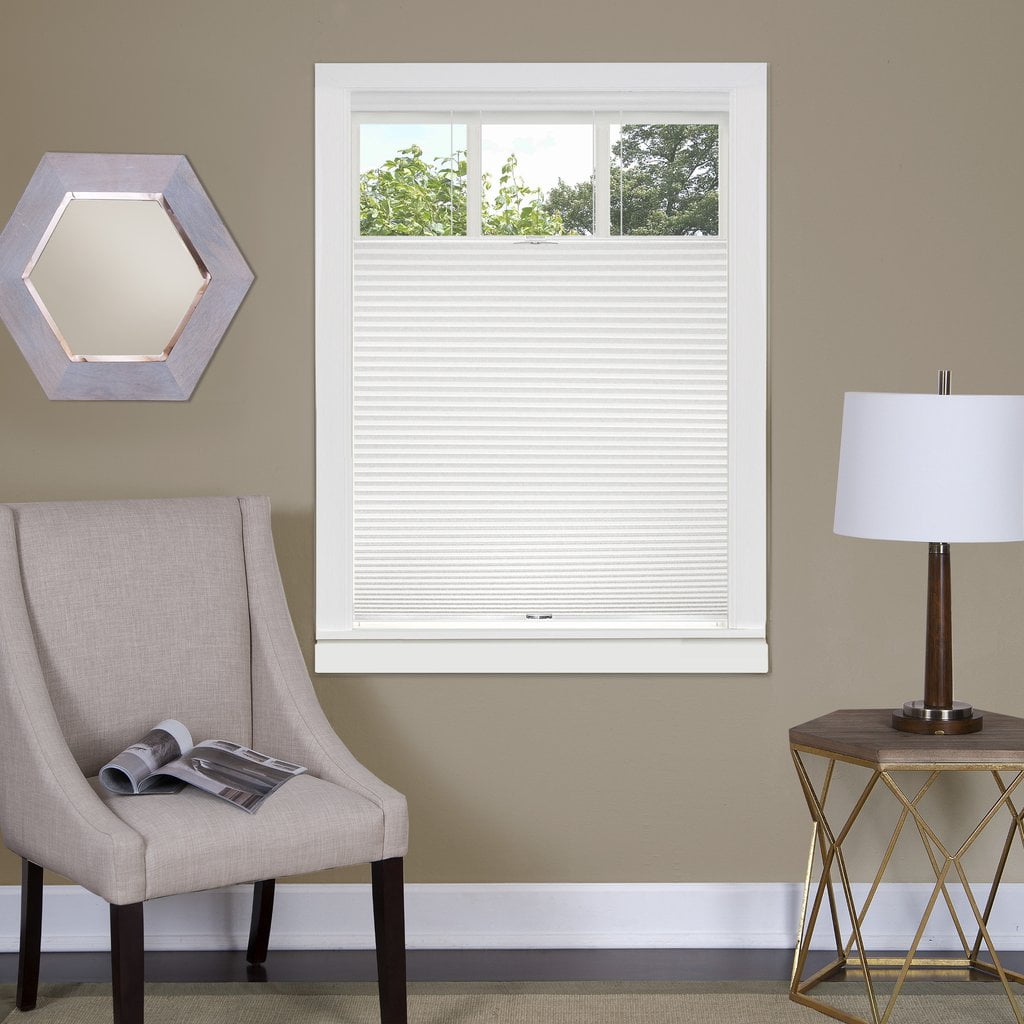 Crisp White Top-Down Bottom-Up Cordless Cellular Shade 23"x64"