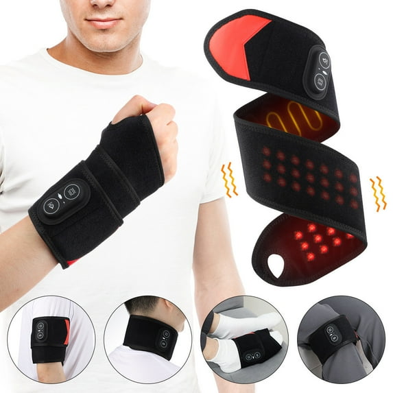 Cordless Wrist Hand Heating Pad Massage for Carpal Tunnel With 3000mAh Battery,Hand Arthritis,Wrist Pain Relief,Heat Wrap Pad,Vibration and Adjustable Heat Settings Hot Therapy Gifts for Mom/Dad