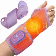 Cordless Wrist Heating Pad, Tendonitis Arthritis, 3 Heat and 3 Vibration Levels Hand Heated Wrap, Rechargeable Heat Thumb Wrist Brace for Left Right Hands