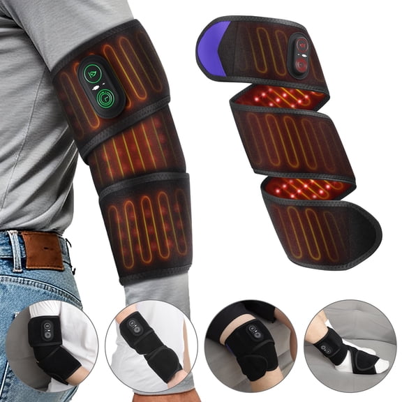 Cordless Wrist Heating Pad Wrap with 3 Heat & Timer Settings,Wrap Around Heating Pad with 5000mAh Rechargeable Heating Pad Strap for Back,Waist,Shoulder & Wrist,2-in-1 Heating & Vibration Wrist Brace