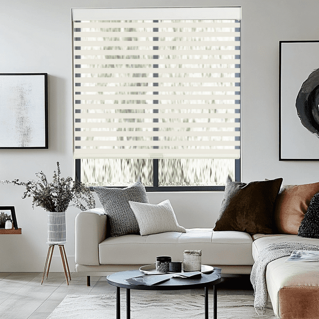 Cordless Zebra Blinds by AOSKY – Light Control, Privacy Made Simple & Safe!Bring Comfort and Style to Your Home with AOSKY Zebra Blinds.39" W x 72" H, Beige