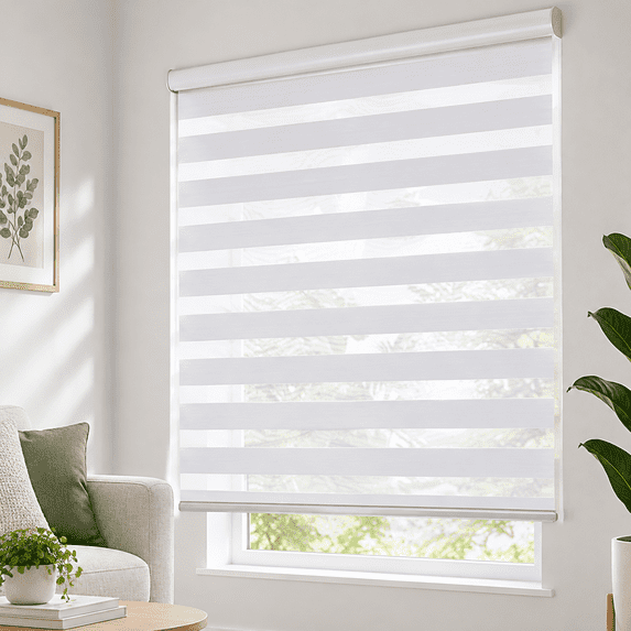 Cordless Zebra Blinds For Windows Free-stop Room Darkening Window (19 ...