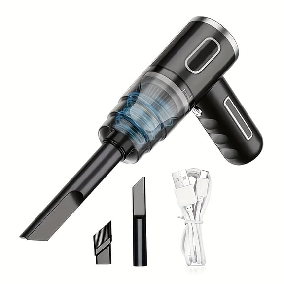 Cordless handheld cyclone vacuum with strong suction and digital display. Lightweight and rechargeable, easy to clear debris for home, office and car.