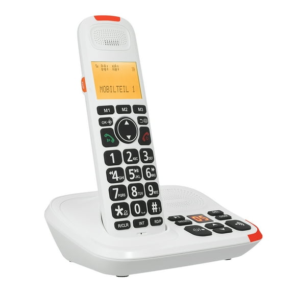 Cordless telephone,Display Caller Conference Call Mute 3 Lines Display With Cradle 3 50 Book Hands-free 5 50 Book Cradle 3 Lines Hands-free Calls Landline With 1.8-inch Support 5