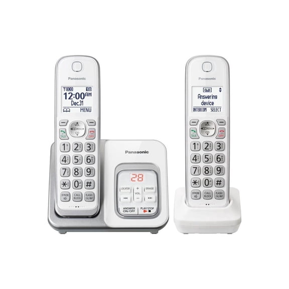 Cordless telephone in white