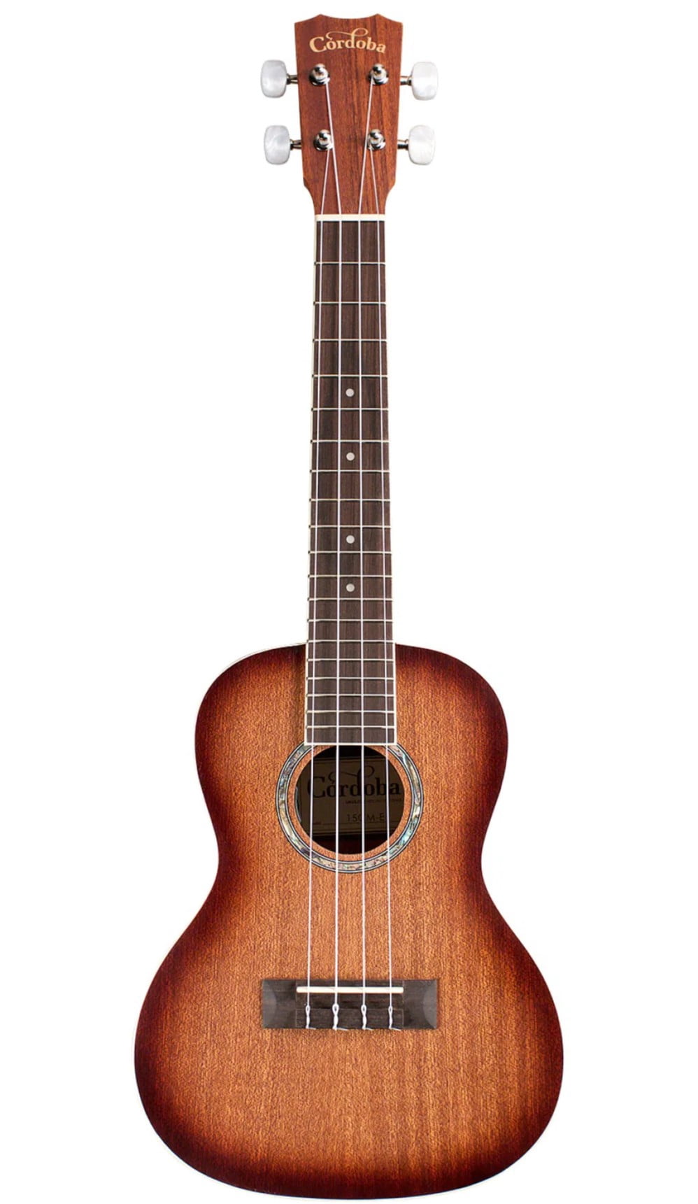 Cordoba 15CM-E Concert Ukulele, Mahogany w/ Edgeburst