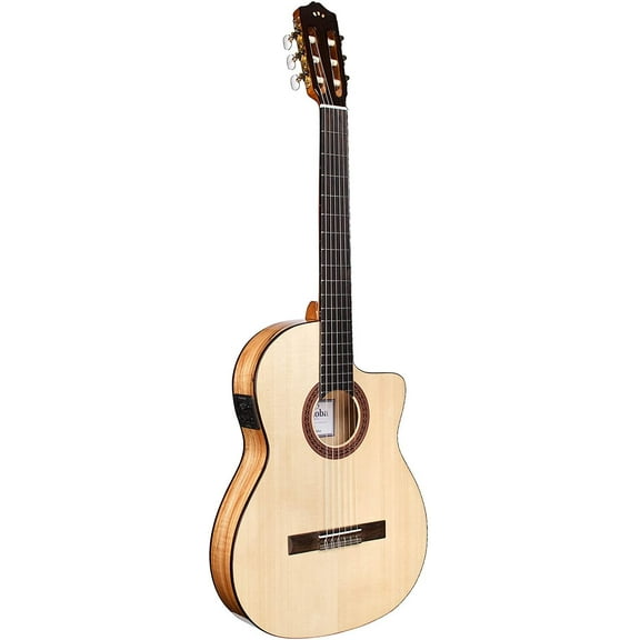 Cordoba C5-CET Limited Spalted Maple Thin Body Cutaway Classical Acoustic-Electric Nylon String Guitar, Iberia Series