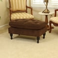 thumbnail image 1 of Cordoba Royal Design Chocolate Brown Ottoman Footstool, 1 of 4