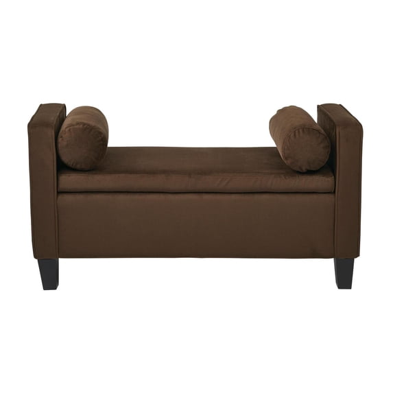 Cordoba Storage Bench with Pillows-Fabric:Port Velvet
