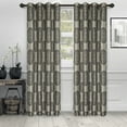 thumbnail image 1 of Cordon Opaque Light Filtering Mandala Jacquard Weave Curtain Set Black / 52"x63", 1 of 1