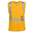 thumbnail image 1 of Cordova V420-S Cor-Brite Type R, Class II, Orange Birdseye Mesh T-Shirt, Sleeveless, Chest Pocket, 2-Inch Silver Reflective Tape, Small, 1 of 3