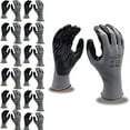 thumbnail image 1 of cor-touch ii polyester work gloves with a black flat nitrile coating, pack of 12 pairs, 1 of 5