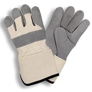 Cordova 7510L Tuf-Cor Heavy Side Split Leather Gloves, White Canvas Back, Rubberized Gauntlet Cuff, Aramid Sewn, Large, 12-Pack