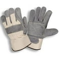 thumbnail image 1 of 12-Pack of Cordova 7540AXL Premium Work Gloves, Double Chrome Tanned, Heavy Side Split Double Leather Palm, White Canvas Back, Rubberized Safety Cuff, Aramid Sewn, X-Large, 1 of 2