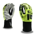 Cordova 7720 HighVisibility Impact Gloves, Corded Canvas Palm, Spandex