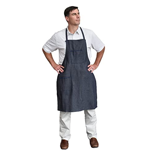Cordova DA2T Denim Apron with Sewn Ties, 1 Chest Pocket, One Waist Pocket, 28" X 36", 10-Pack